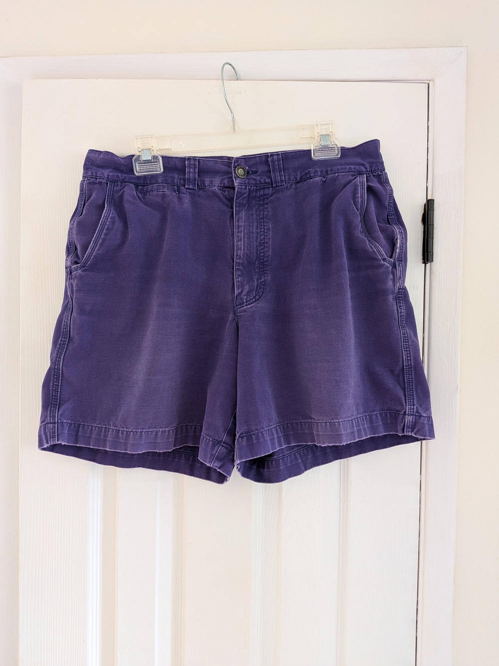 Patagonia Women's Purple 100% Cotton Shorts Size 36 Vintage Hiking Outdoor